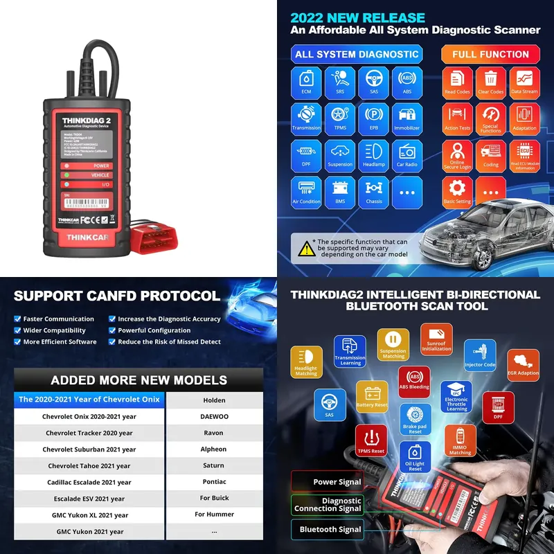 Car Diagnostic Tool - Thinkdiag 2 Teşhis Cihazı OBD2 Otomotiv