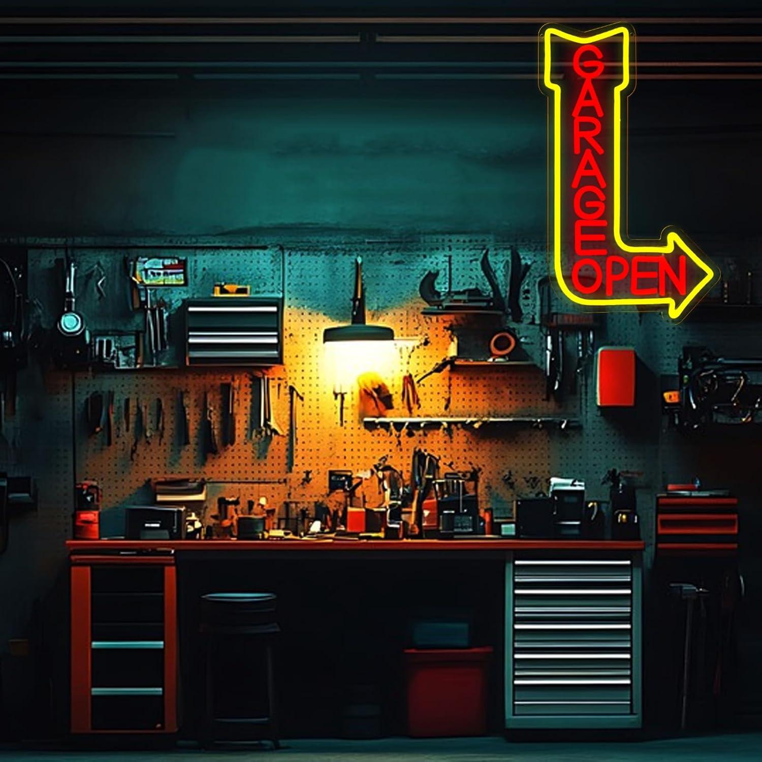Garaj Açık Neon Tabelası USB K - Auto Repair Shop Open incelemesi ve fiyatı